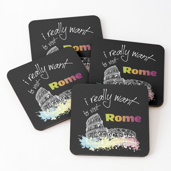 Item preview, I really want to visit Rome - light print for dark backgrounds designed and sold by TournesolTintin.