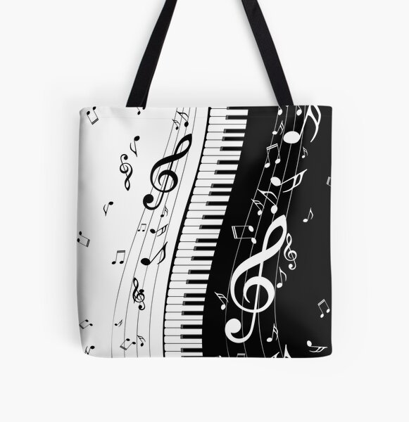 Classic Piano & Music Score Personalized Tote Bag - laihair