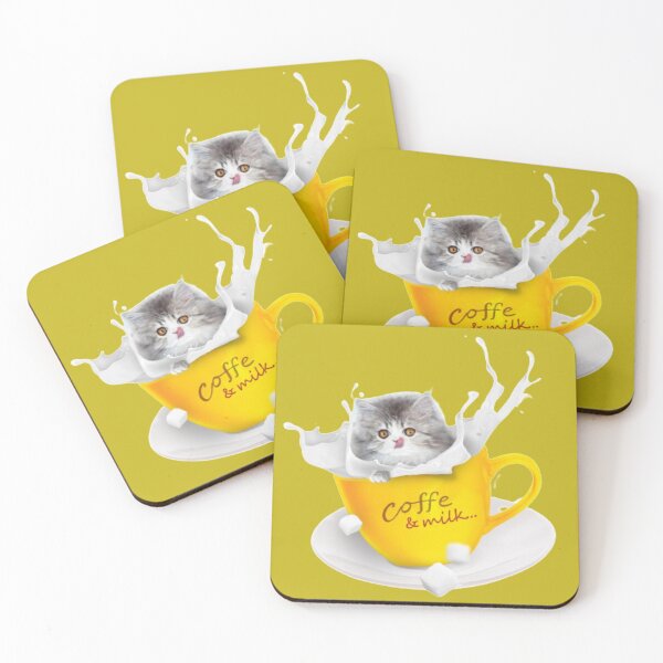Item preview,  A Cute Cat in the Coffee Milk Cup designed and sold by Mahe Jabeen.