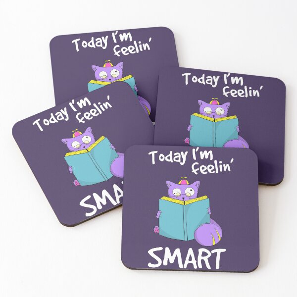 Item preview,  Purple Cat Chubby Cat Today I'm Feelin Smart designed and sold by Cat N' Doodles.