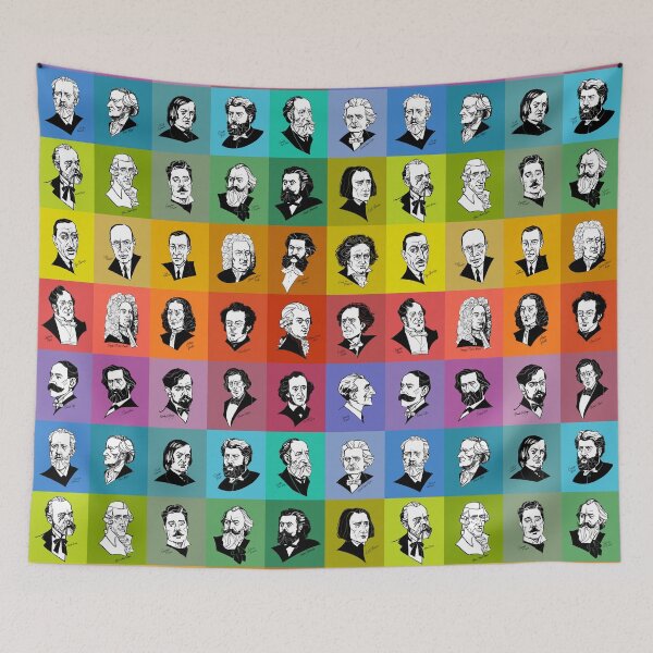Item preview, Great composers (multicoloured version) designed and sold by Irina Ivanova.