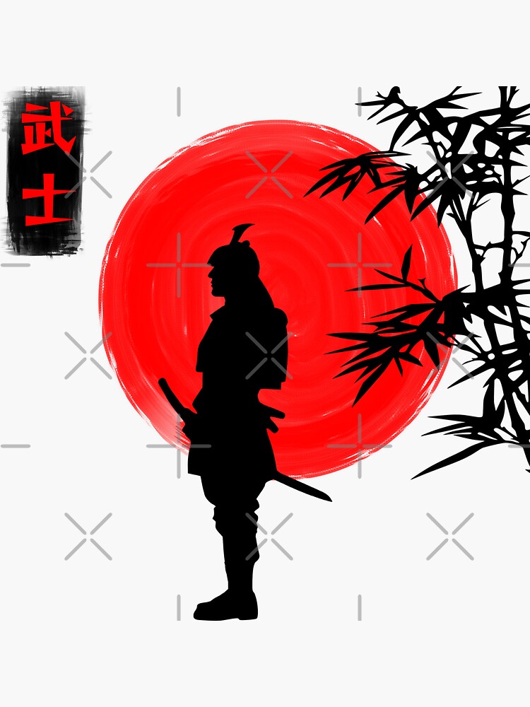 Samurai in rising sun