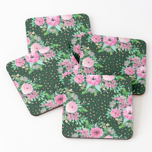 Item preview, Elegant Leopard Print Pink Floral Green design designed and sold by InovArtS.