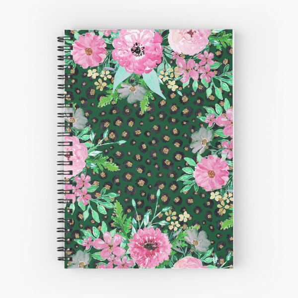 Item preview, Elegant Leopard Print Pink Floral Green design designed and sold by InovArtS.