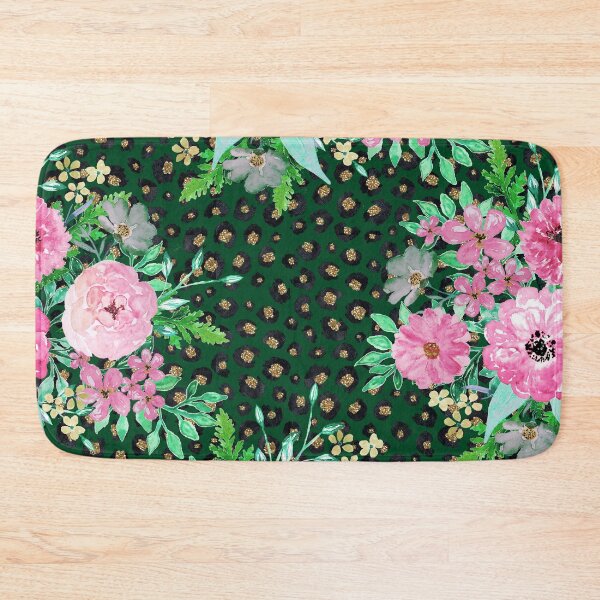 Item preview, Elegant Leopard Print Pink Floral Green design  designed and sold by InovArtS.