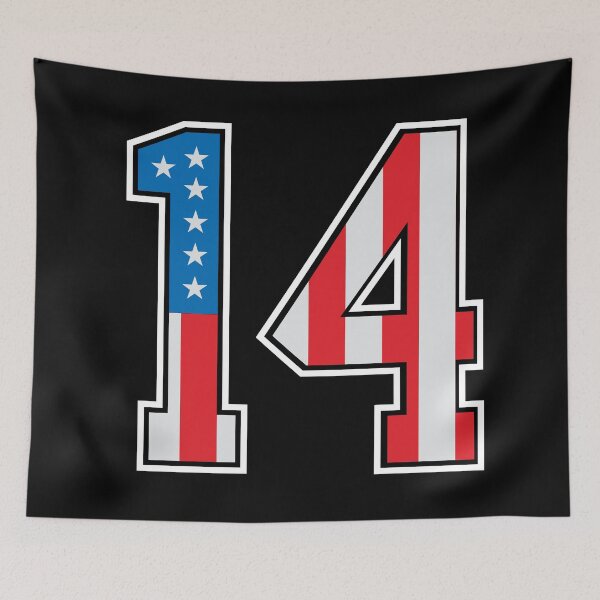 Item preview, 14 American Classy Numbers fourteen United States Flag designed and sold by Urosek.