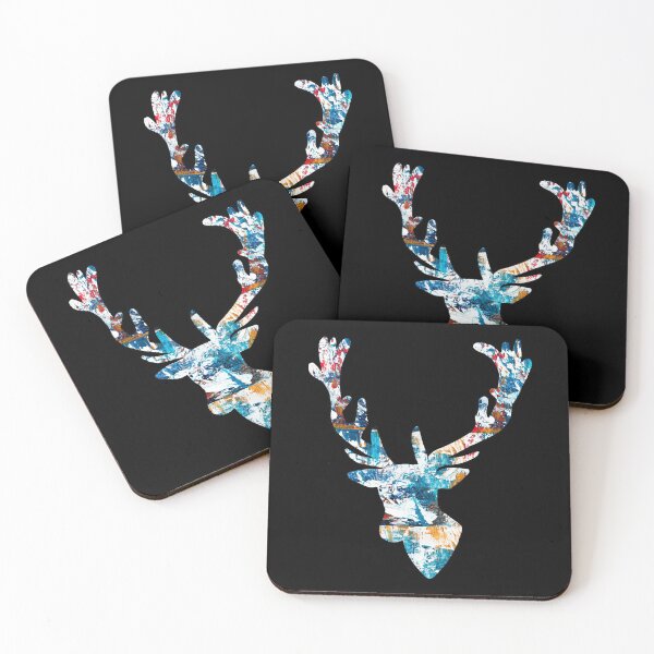 Item preview, nature surrealism deer, colorful, deer, stag, head, horn, amazing, modern, animal designed and sold by cathelkav.