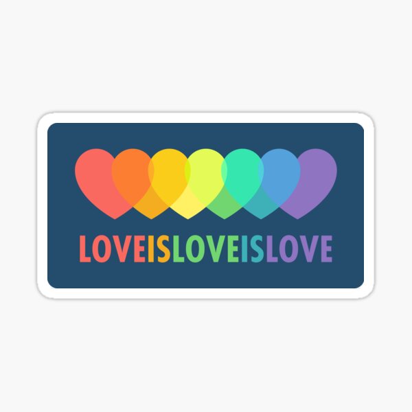 Love Is Love Is Love (Blue) Sticker