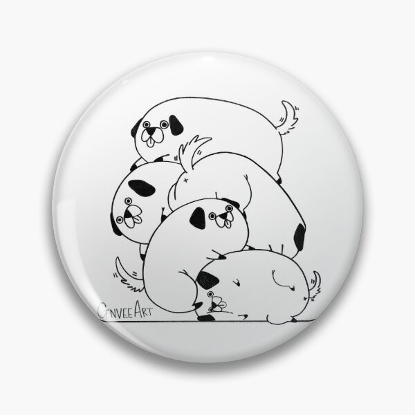 Item preview, A stack of pugs designed and sold by gnveeart.