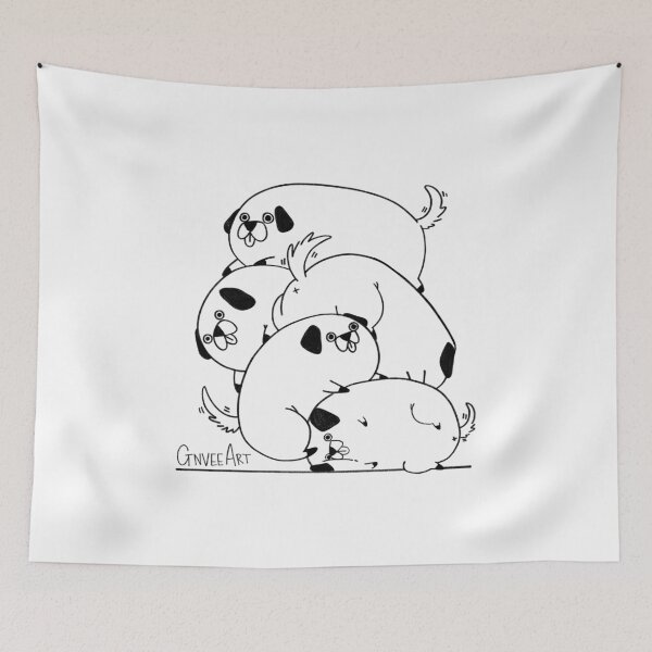Item preview, A stack of pugs designed and sold by gnveeart.