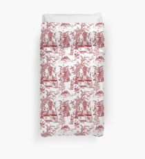 Funda nórdica Diseño de patrón rojo de Toile