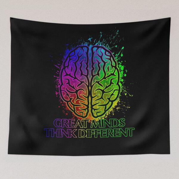 Item preview, Great Minds Think Different - Splatter - Rainbow designed and sold by jc007.