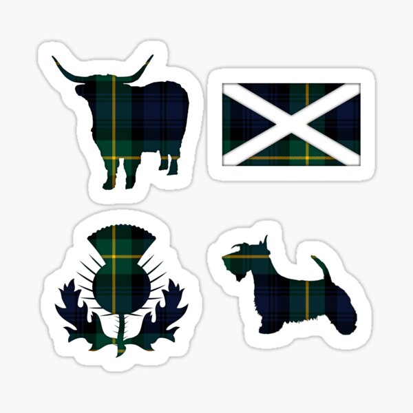 Item preview, Gordon Clan Tartan | Modern | Cute Blue and Green Plaid designed and sold by cutetartanshop.