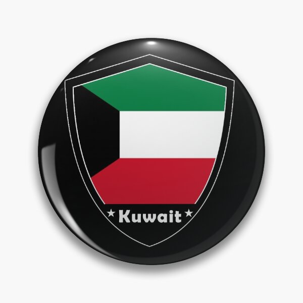 Item preview, Kuwait Flag Badge designed and sold by Gina-Driada.