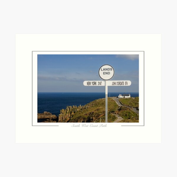 Hiking trail. South West Coast Path. Art Print