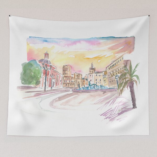 Item preview, Valencia Placa De Mare De Deu Street Scene designed and sold by artshop77.