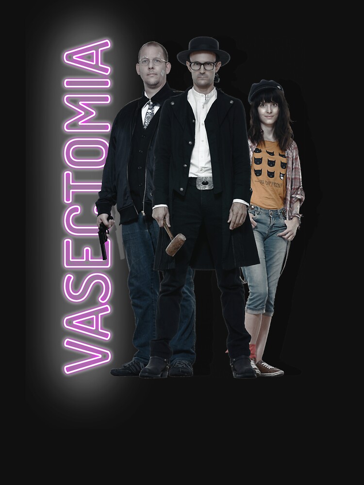 Aperçu 7 sur 7. T-shirt respirant avec l'œuvre VASECTOMIA trio créée et vendue par WUFilms.