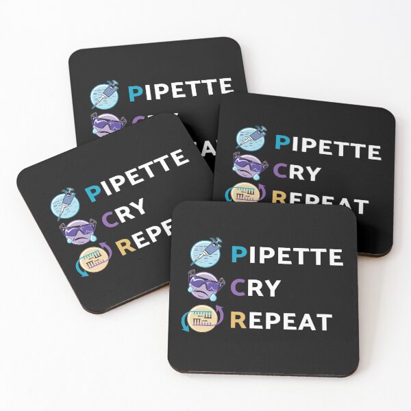 Item preview, Pipette Cry Repeat PCR DNA Design designed and sold by Zit-Zat-Zot.