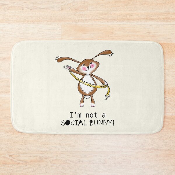 Item preview, Not a social bunny, social distancing, pun, Easter bunny, lockdown Easter designed and sold by Melanie-Palmer.