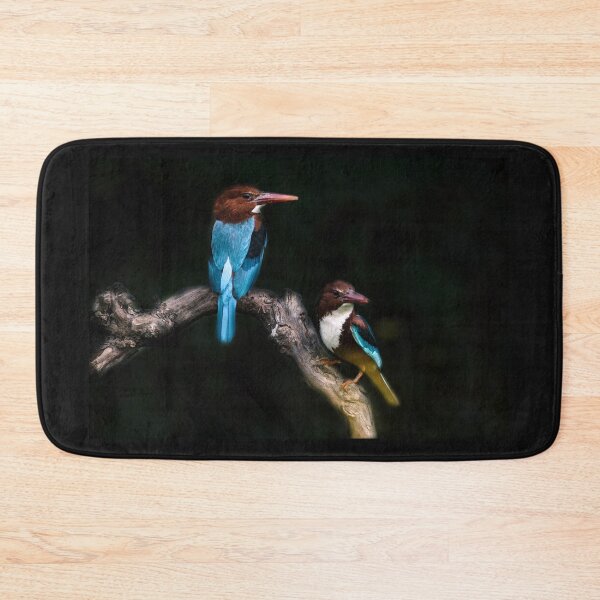 Item preview, Two White-throated kingfisher designed and sold by LaGalleria-BNS by Moses Benson Gallery.