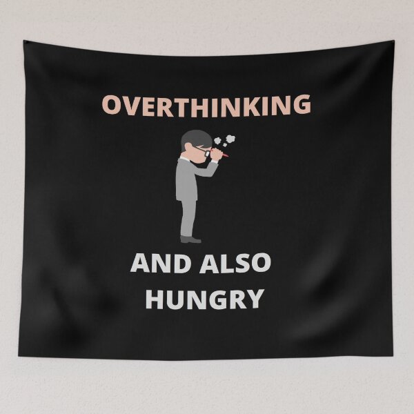 Item preview, Overthinking and also hungry designed and sold by zareworks.