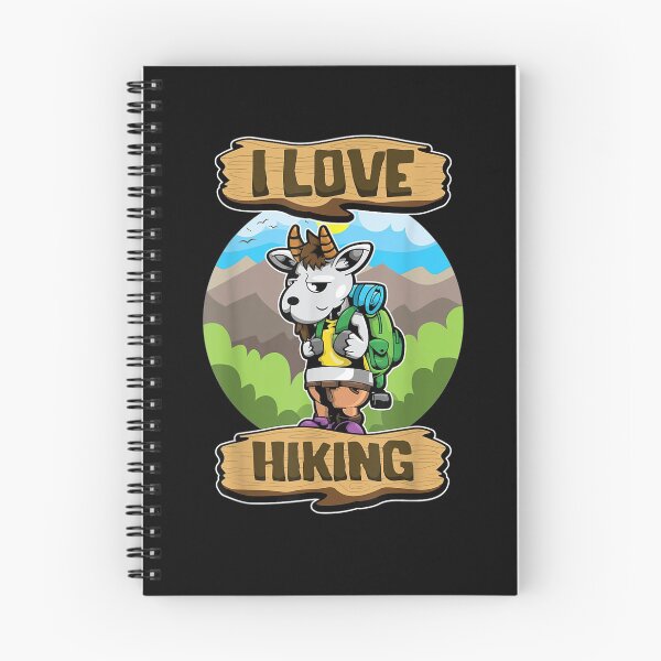 Item preview, I Love Hiking Hiker Animals Cute Wanderer Goat  designed and sold by manidala.