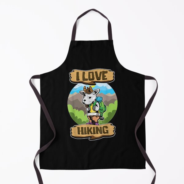 Item preview, I Love Hiking Hiker Animals Cute Wanderer Goat designed and sold by manidala.