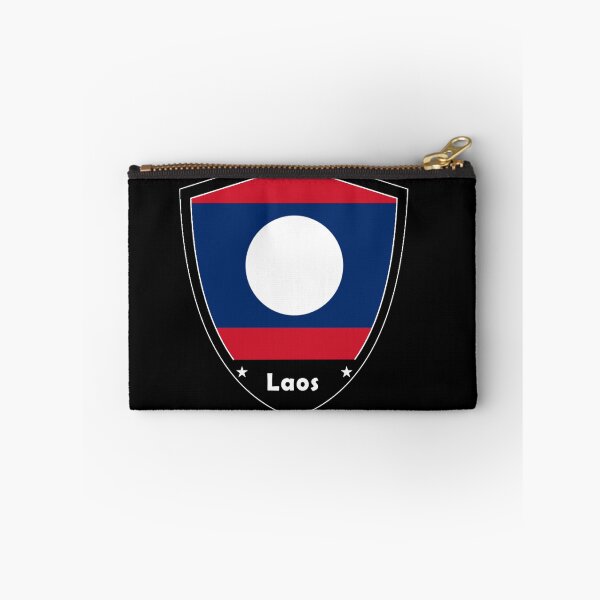 Item preview, Laos Flag Badge designed and sold by Gina-Driada.