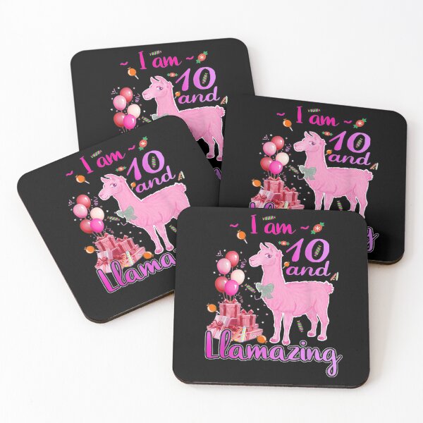 Item preview, I Am 10 Years Old And Llamazing 10th Llama Birthday Girl Boy  designed and sold by manidala.