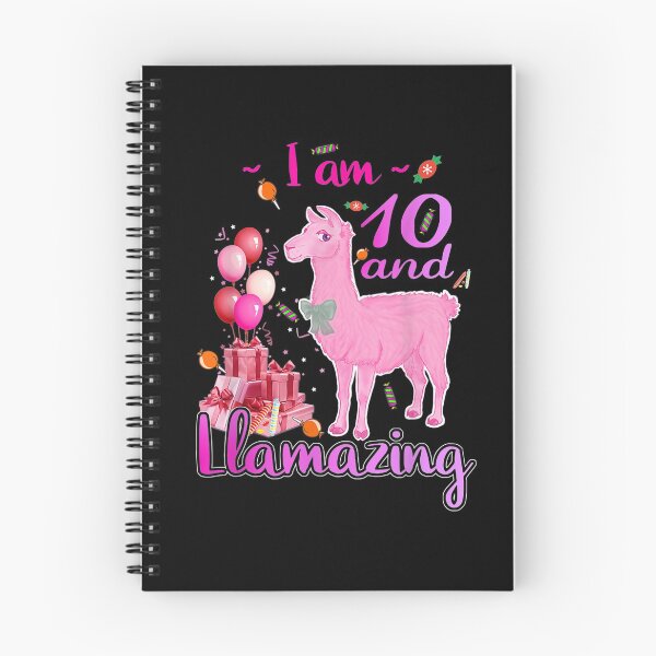 Item preview, I Am 10 Years Old And Llamazing 10th Llama Birthday Girl Boy  designed and sold by manidala.