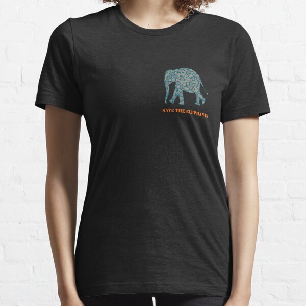 Save the Elephants Paisley Pattern Essential T-Shirt