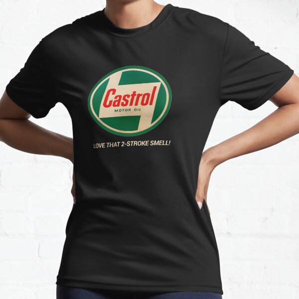Retro-Logo von Classic Castrol Motor Oil "Lieben Sie diesen 2-Takt-Geruch!" Funktionsshirt