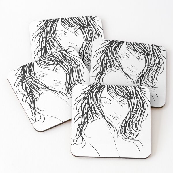 Item preview, Girl with tousled hair BLACK designed and sold by Fulgenl.