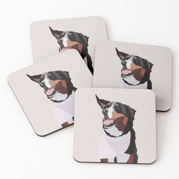 Item preview, Berner Tongue Out Dog Portrait Digital Illustration designed and sold by sherylwylie.