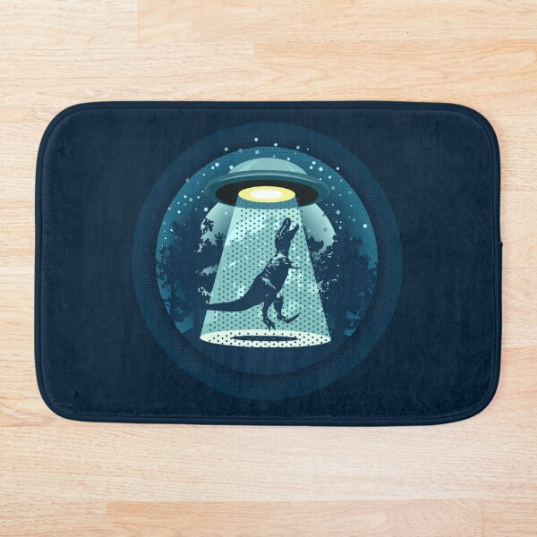 Beware UFO, T. Rex Bath Mat
