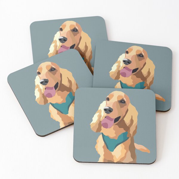 Item preview, Golden Show Cocker Spaniel Dog Portrait Digital Illustration designed and sold by sherylwylie.