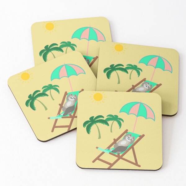 Item preview, Cat animal vacation cuteness summer designed and sold by LuckyTreeWorld.