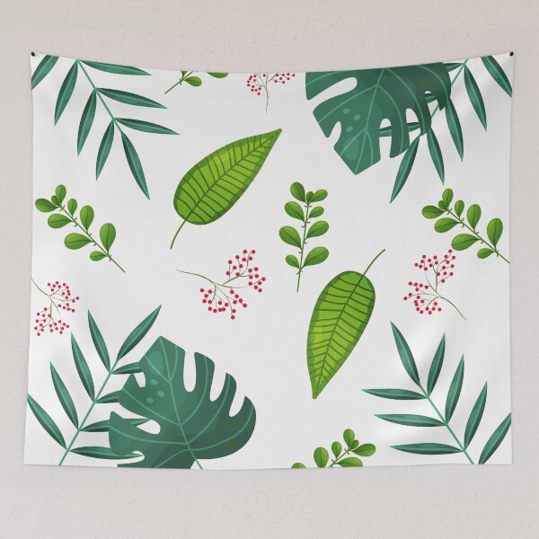 Item preview, Tropical Plants, Flowers and Leaves Pattern designed and sold by RomeoSketches.