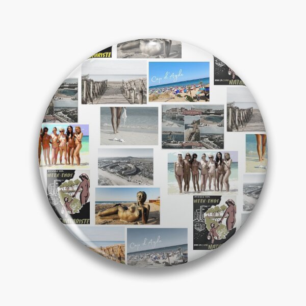 Item preview, French Cap d'Agde Postcard Pattern Naturist Nudist designed and sold by NaturistGifts.