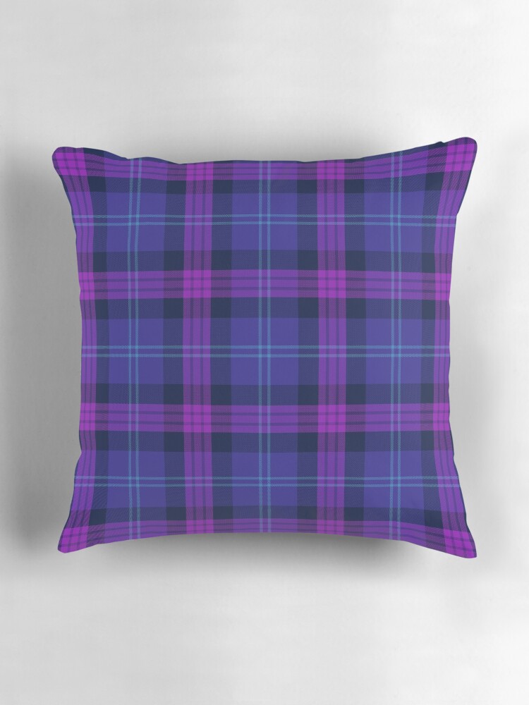 Coussin for Sale avec l uvre Grand tartan ecossais Joli plaid ecossais bleu et violet de l artiste cutetartanshop Redbubble