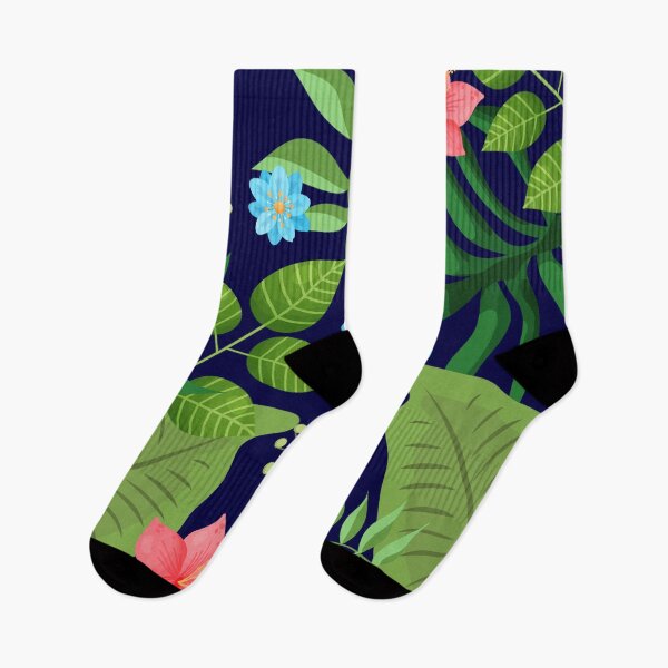 Item preview, Tropical Plants, Flowers and Leaves Pattern designed and sold by RomeoSketches.