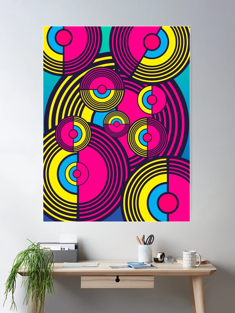 Memphis Circle Graphic Retro 80S Abstract Pop Art 