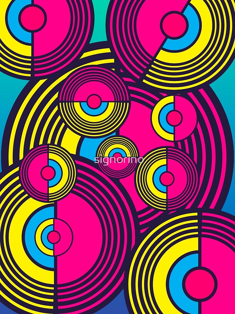 Memphis Circle Graphic Retro 80S Abstract Pop Art 