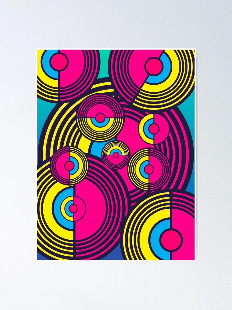 Memphis Circle Graphic Retro 80S Abstract Pop Art 