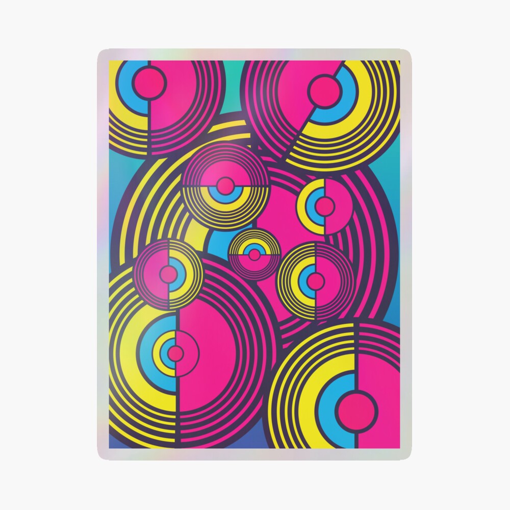 Memphis Circle Graphic Retro 80S Abstract Pop Art 