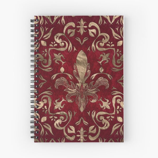 Item preview, Fleur-de-lis ornament Red and Gold designed and sold by k9printart.