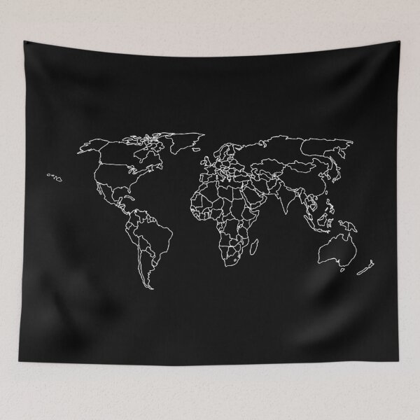 Item preview, World Map #1 (White) designed and sold by GalacticEmpire.