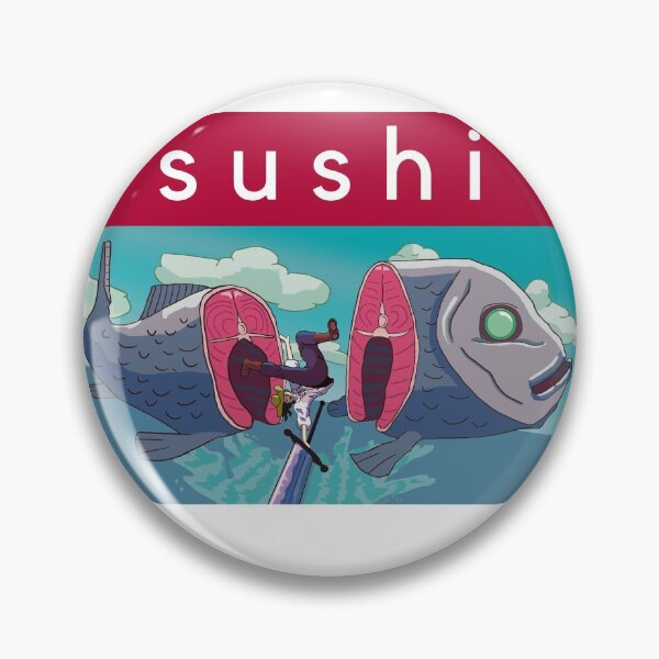 Item preview, Cartoon Sushi Warrior Fish Half designed and sold by patrick10reyes.