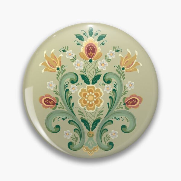Item preview, Rosemaling Green and Gold designed and sold by Barbara Pixton.