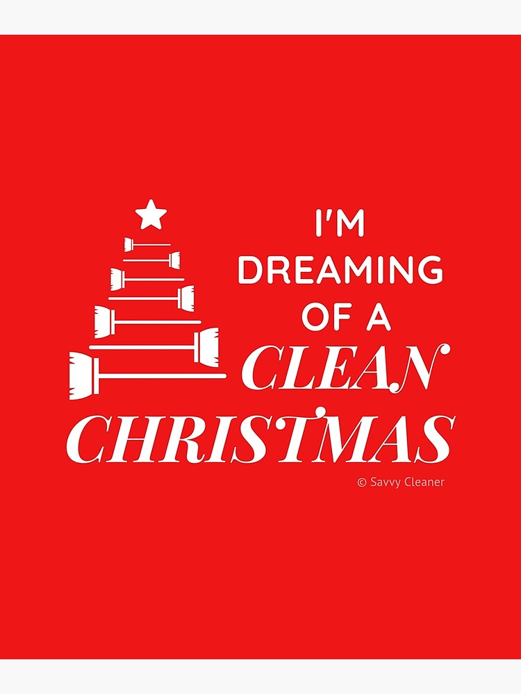 Thumbnail 2 of 2, Greeting Card, I'm Dreaming of a Clean Christmas designed and sold by SavvyCleaner.